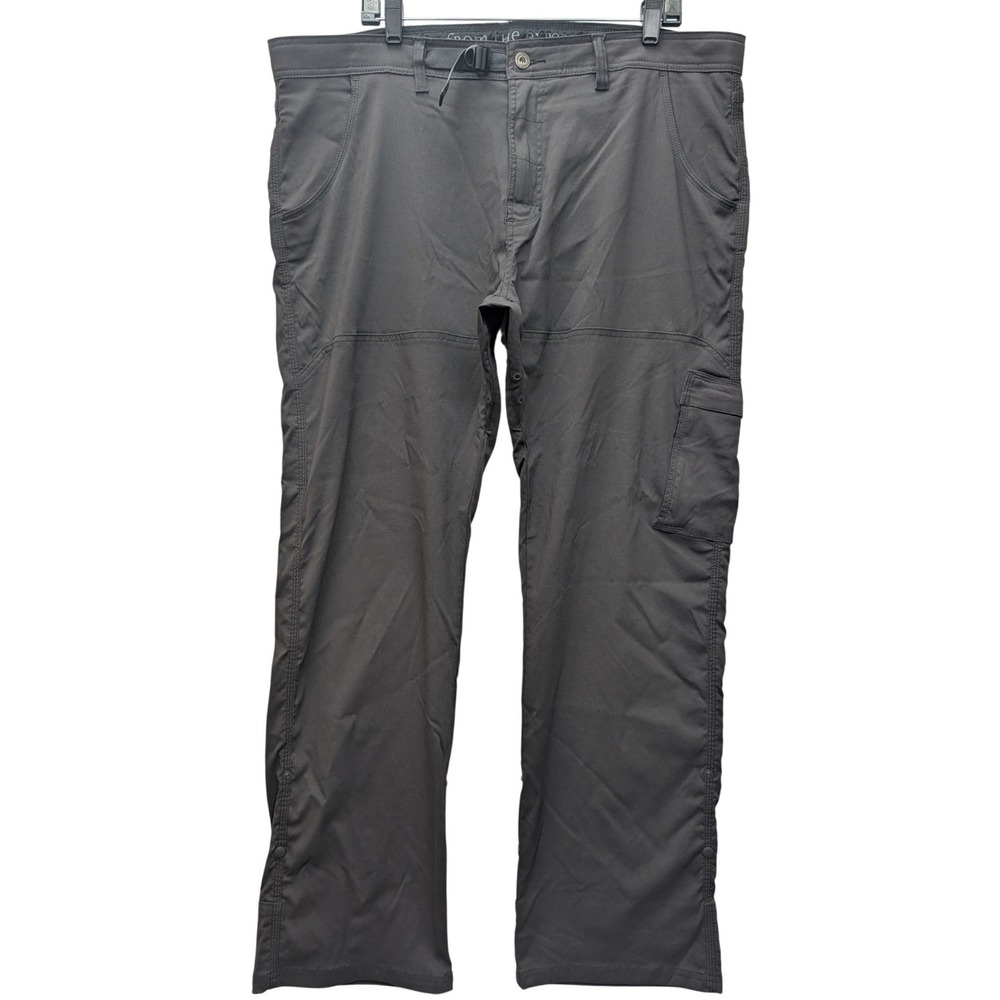 Prana Zion‎ Cargo Pants Mens 40x32 Gray Stretch Hiking Outdoor Technical